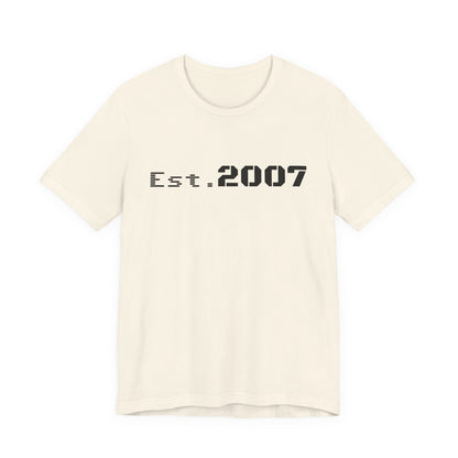 Vintage-style Printify Est. 2007 T-shirt featuring a classic design with the established year and casual fit.