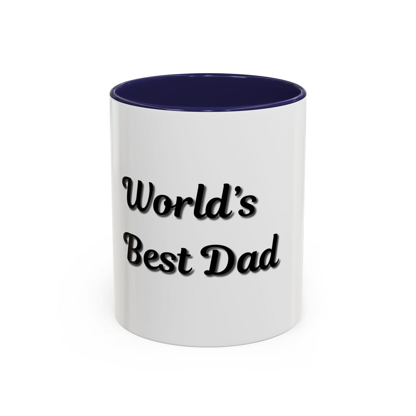 World's Best Dad Accent Coffee Mug - Perfect Gift for Father's Day - TRV
