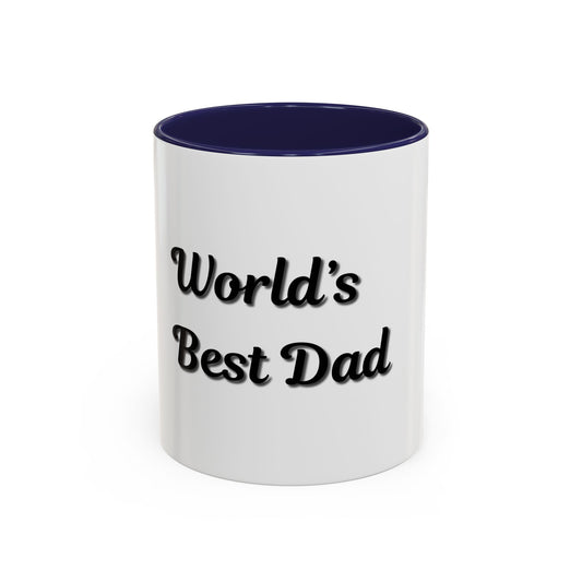 World's Best Dad Accent Coffee Mug - Perfect Gift for Father's Day - TRV