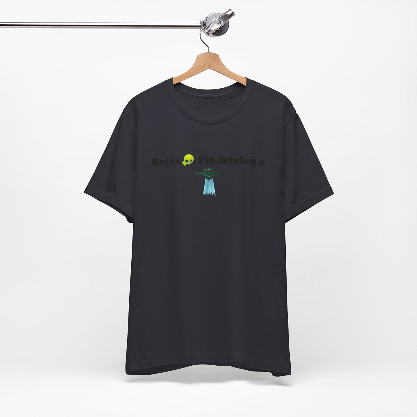 Alien Driving Unisex Tee - Fun Casual Shirt, Gifts for UFO Lovers, Quirky Humor T-Shirt, Perfect for Road Trips, Unique Birthday Present