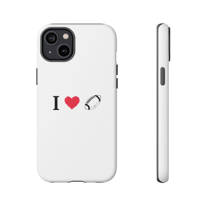 Football Love Phone Case - Tough Cases, Unique Sports Lover Gift, Personalized Cellphone Cover, Birthday Present, Sports Equipment - TRV
