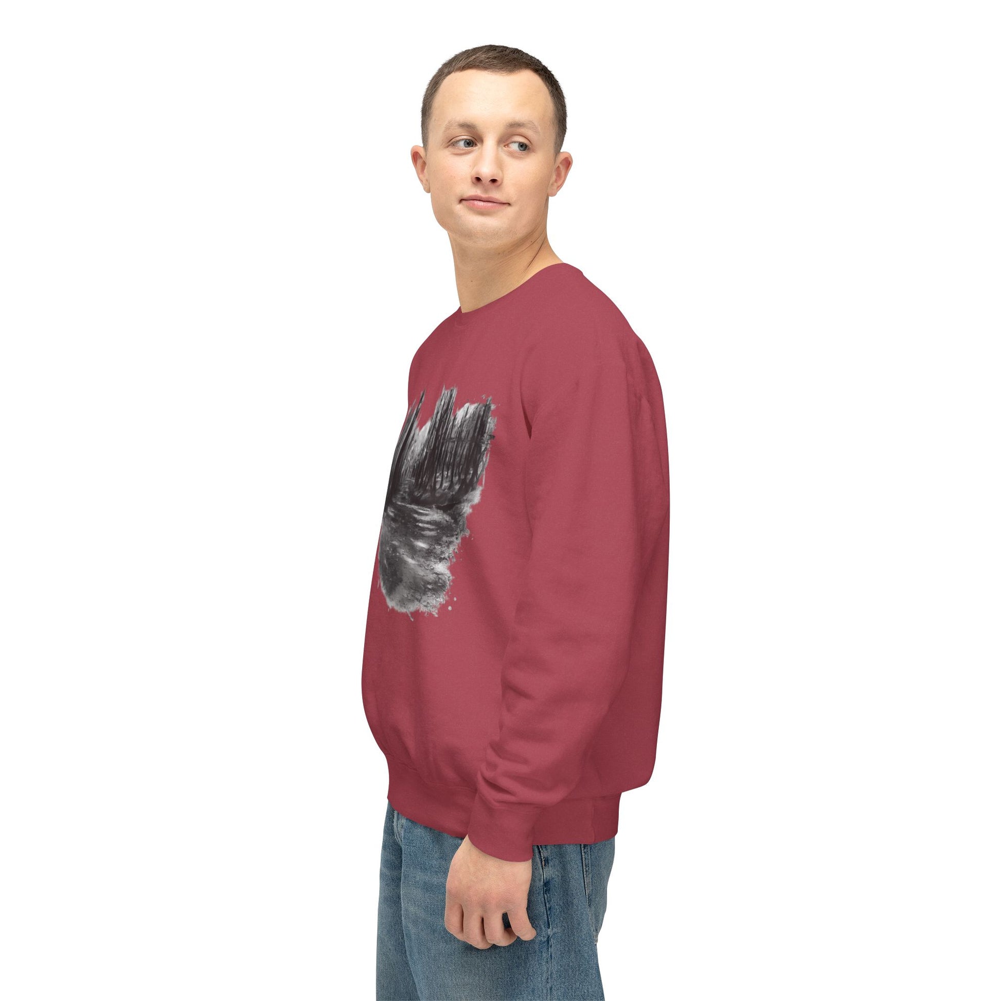 Scenic Minimalist Crewneck Sweatshirt - Cozy Art Tee for Nature Lovers, Gift for Her, Layering Essential, Perfect for Fall, Everyday Wear - TRV