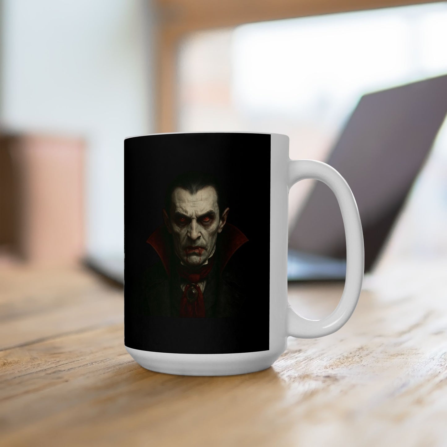 Gothic Dracula Vampire Ceramic Mug, Perfect for Halloween, Spooky Gifts, Coffee Lovers, Home Decor, 11oz & 15oz Sizes