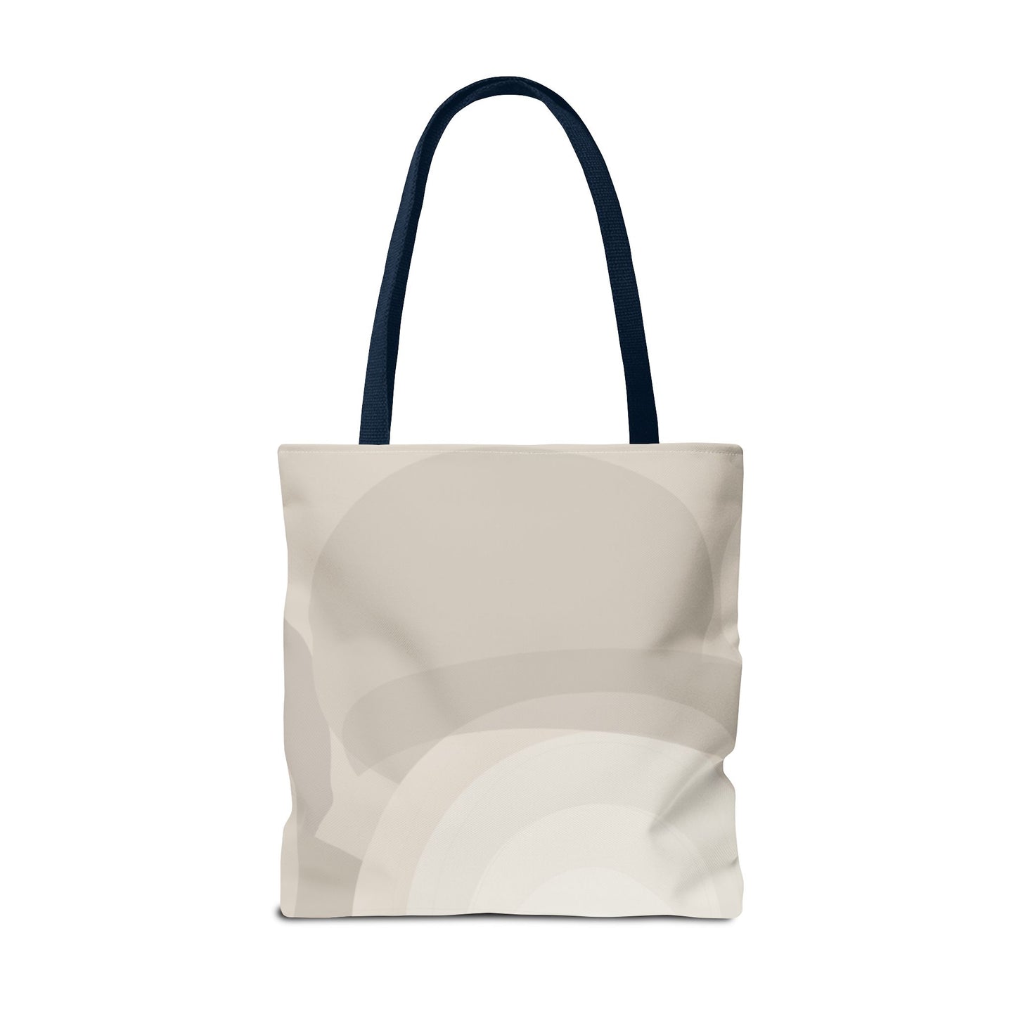 Neutral Abstract Circle Pattern Tote Bag | Minimal Beige AOP Canvas