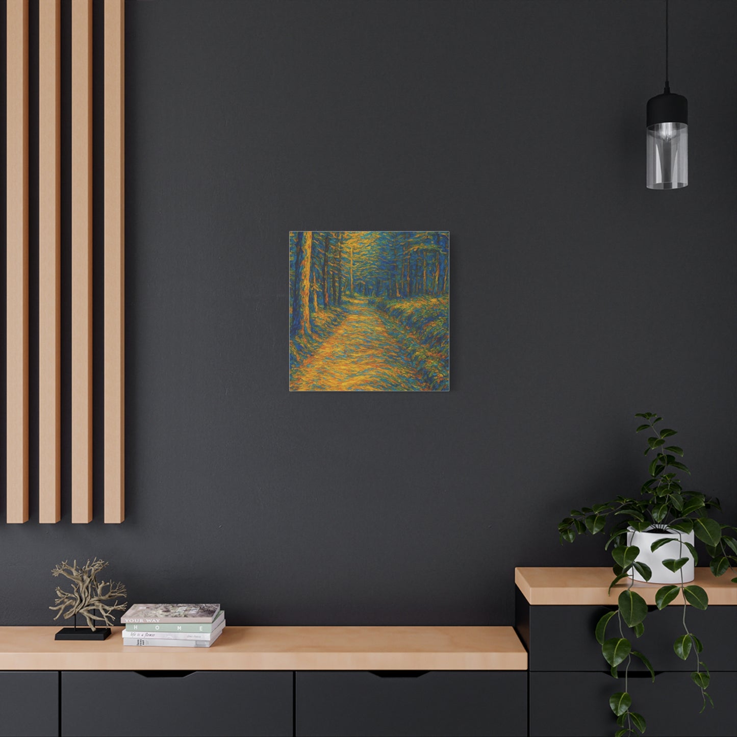 Van Gogh Style Forest Canvas Art | Nature Wall Decor, Home Office Accent, Gift for Nature Lovers, Gallery Wrapped, Living Room Wall Art - TRV