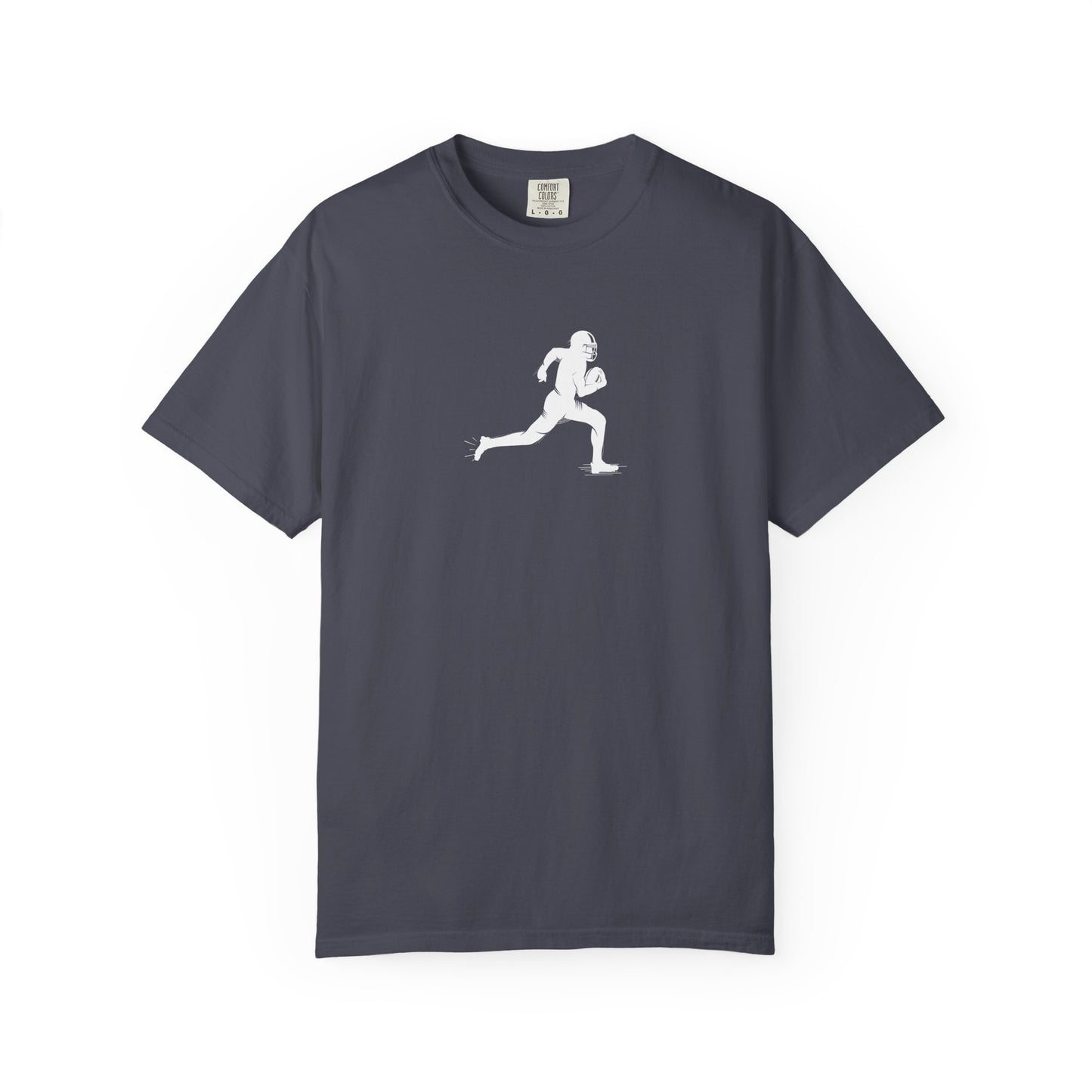 Sporty Unisex Garment-Dyed T-Shirt with Football Player Graphic, Activewear, Casual Wear, Gift for Runners, Fitness Apparel, Everyday Style