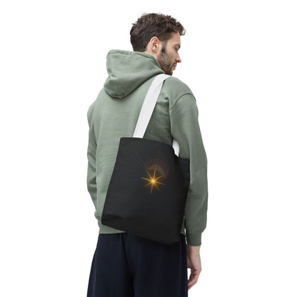 Radiant Starburst Tote Bag | Golden Light Celestial Design - TRV