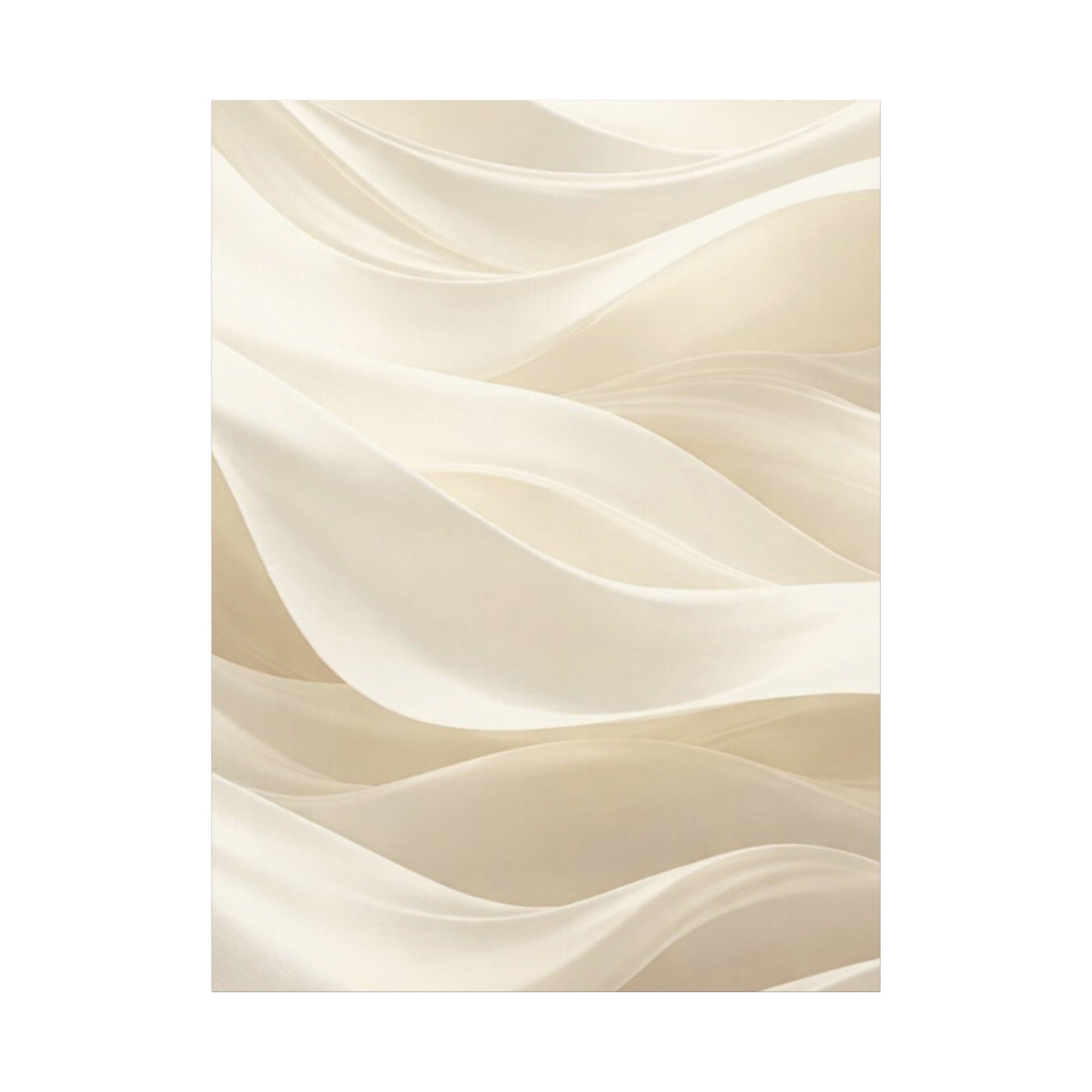 Neutral Abstract Wave Art Matte Canvas