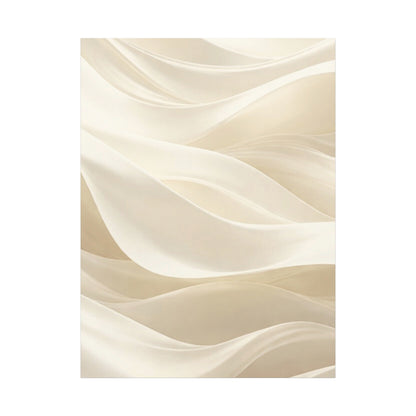 Neutral Abstract Wave Art Matte Canvas