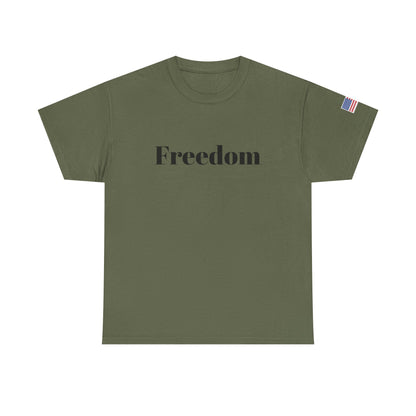 Freedom script tee | T-Shirt, American flag sleeve - TRV