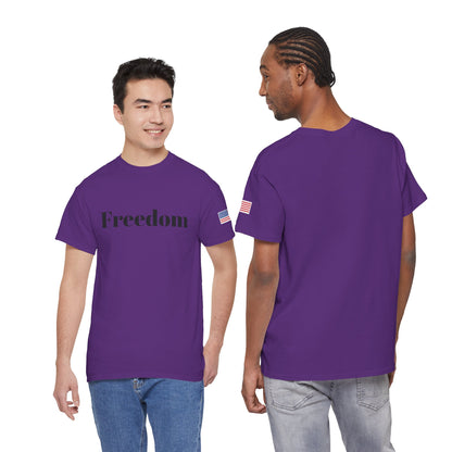 Freedom script tee | T-Shirt, American flag sleeve - TRV