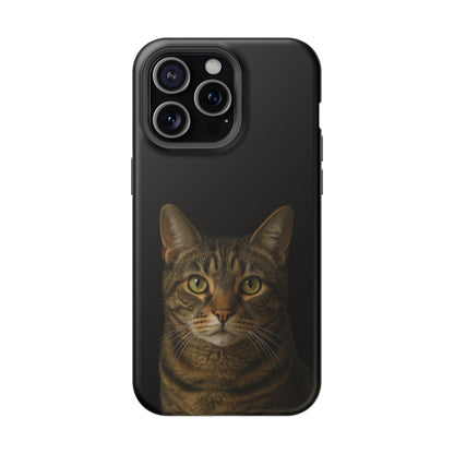 Magnetic Impact-Resistant Phone Case — Realistic Tabby Cat Portrait