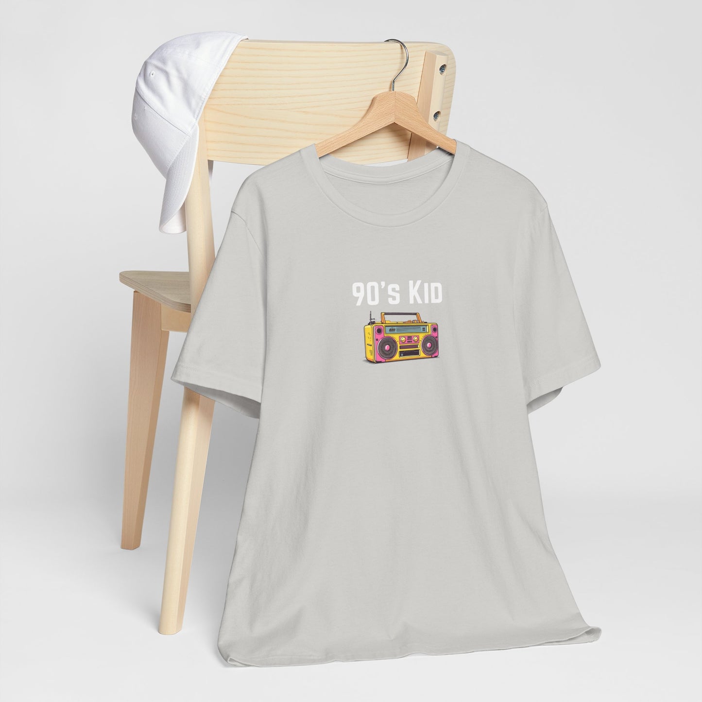 Retro Boombox Tee — 90s Kid Graphic T-Shirt