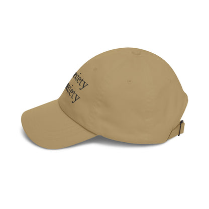 Dad Cap — "My anxiety has anxiety" Embroidered White Baseball Hat