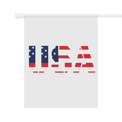 USA flag garden banner, patriotic yard decor for Memorial Day, featuring vibrant colors and a hanging garden flag design.