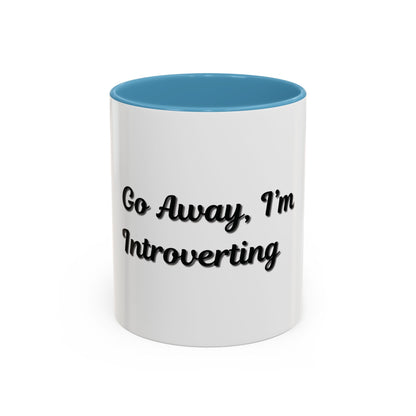 Introvert Coffee Mug - Go Away, I'm Introverting - Black Accent for Relaxing Moments - TRV