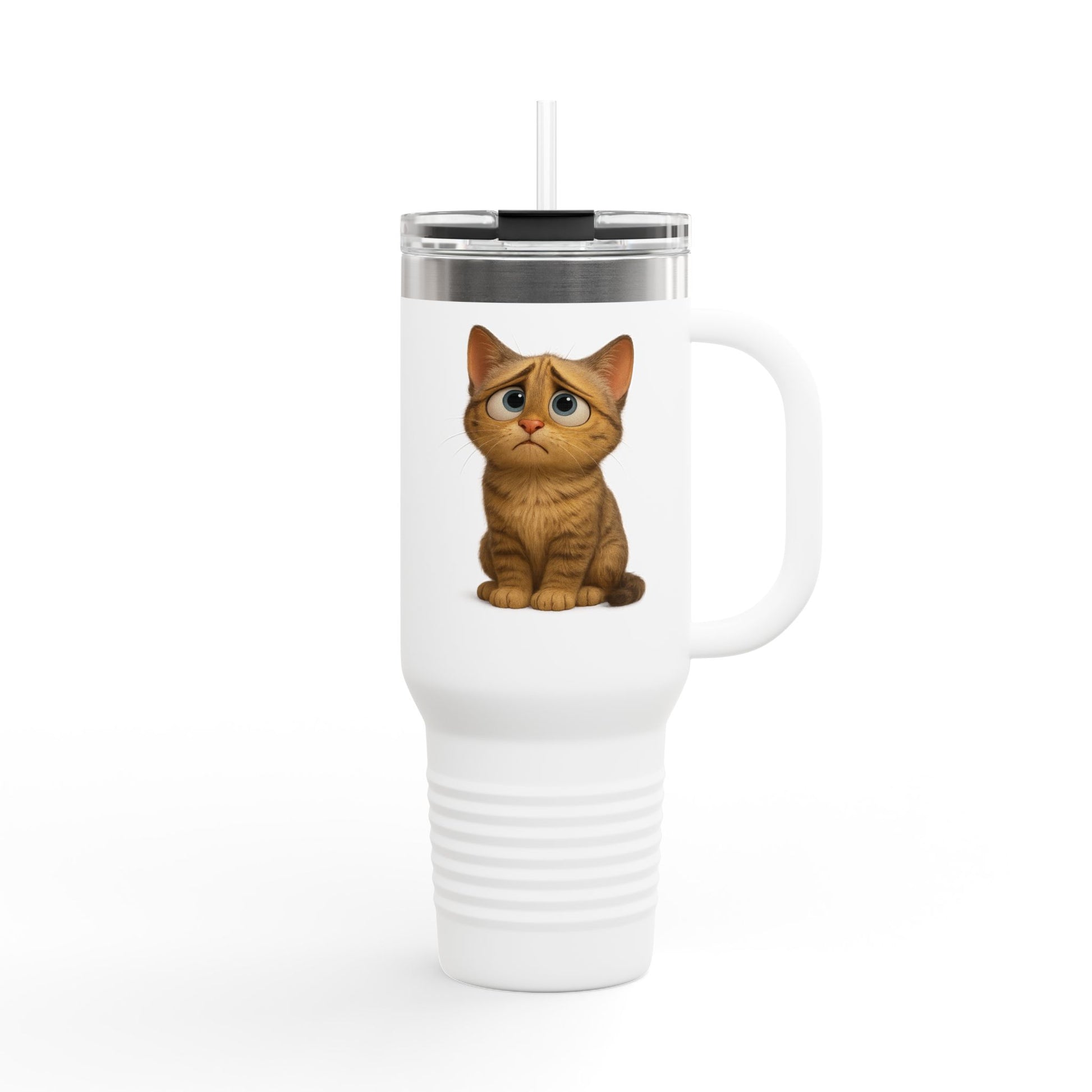 Cute Cat Insulated Travel Mug, 40oz - Perfect for Pet Lovers, Gifts for Cat Owners, Travel Accessories, Cute Drinkware, Animal Lovers - TRV