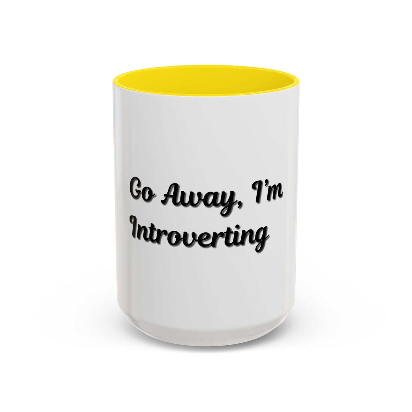 Introvert Coffee Mug - Go Away, I'm Introverting - Black Accent for Relaxing Moments - TRV