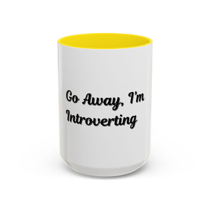 Introvert Coffee Mug - Go Away, I'm Introverting - Black Accent for Relaxing Moments - TRV