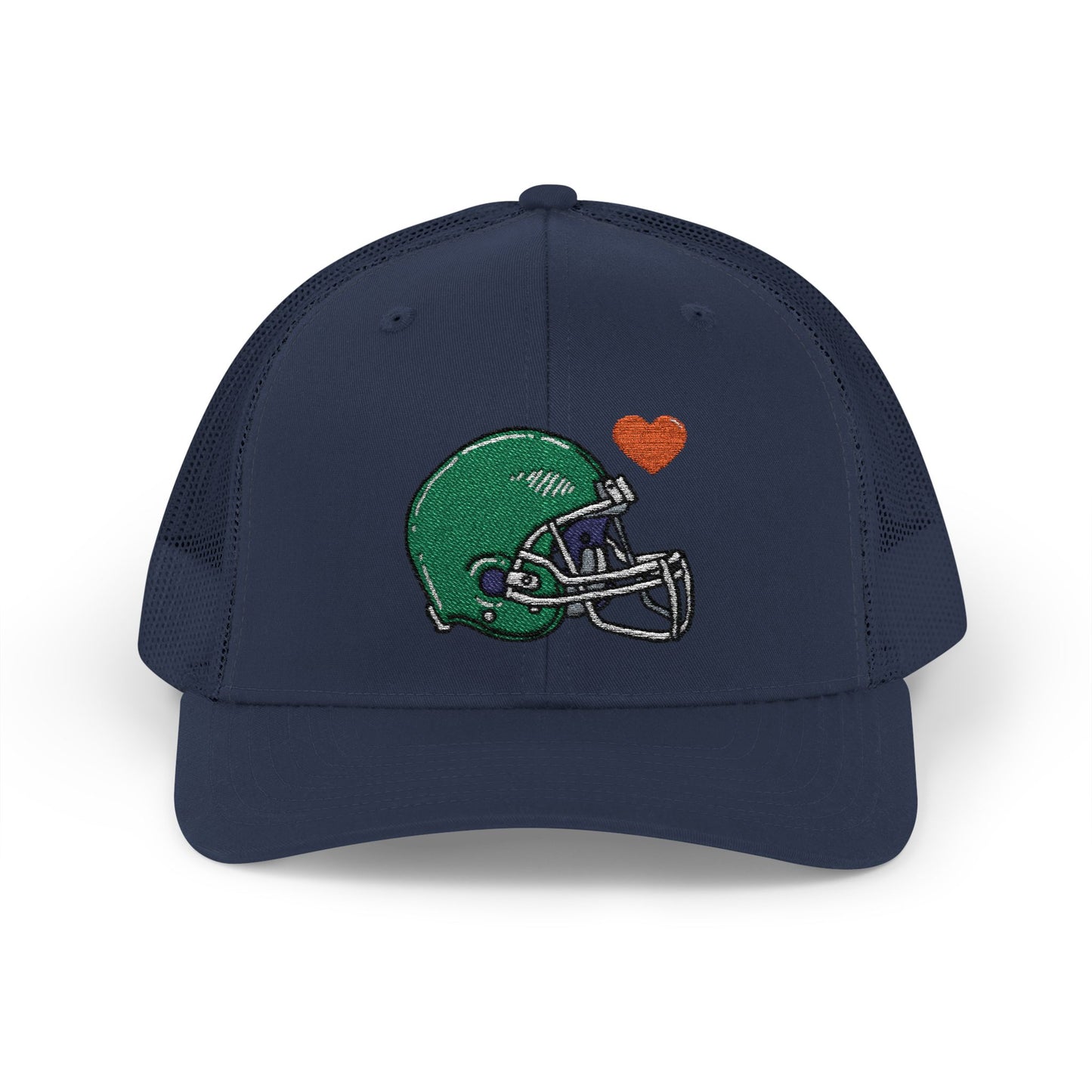 Snapback Trucker Cap with Football Heart Design - Perfect for Sports Fans, Gifts for Gamers, Casual Outings, Tailgating, and Team Spirit - TRV