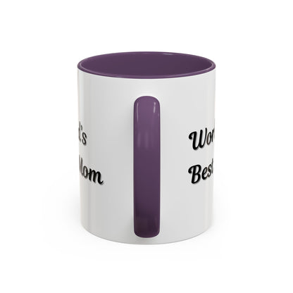 World's Best Mom Accent Coffee Mug - 11oz & 15oz - Perfect Gift for Mother's Day