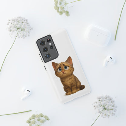 Cute Cat Phone Case, Funny Kitty Case, Animal Lover Gift, Cat Lover Accessory, Unique Cat Design Case, Pet Mom Gift - TRV