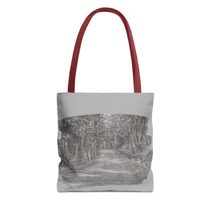 Scenic Path Tote Bag, Reversible Tote, Eco-Friendly Shopper, Outdoor Adventure Bag, Gift for Nature Lovers, Stylish Carryall - TRV