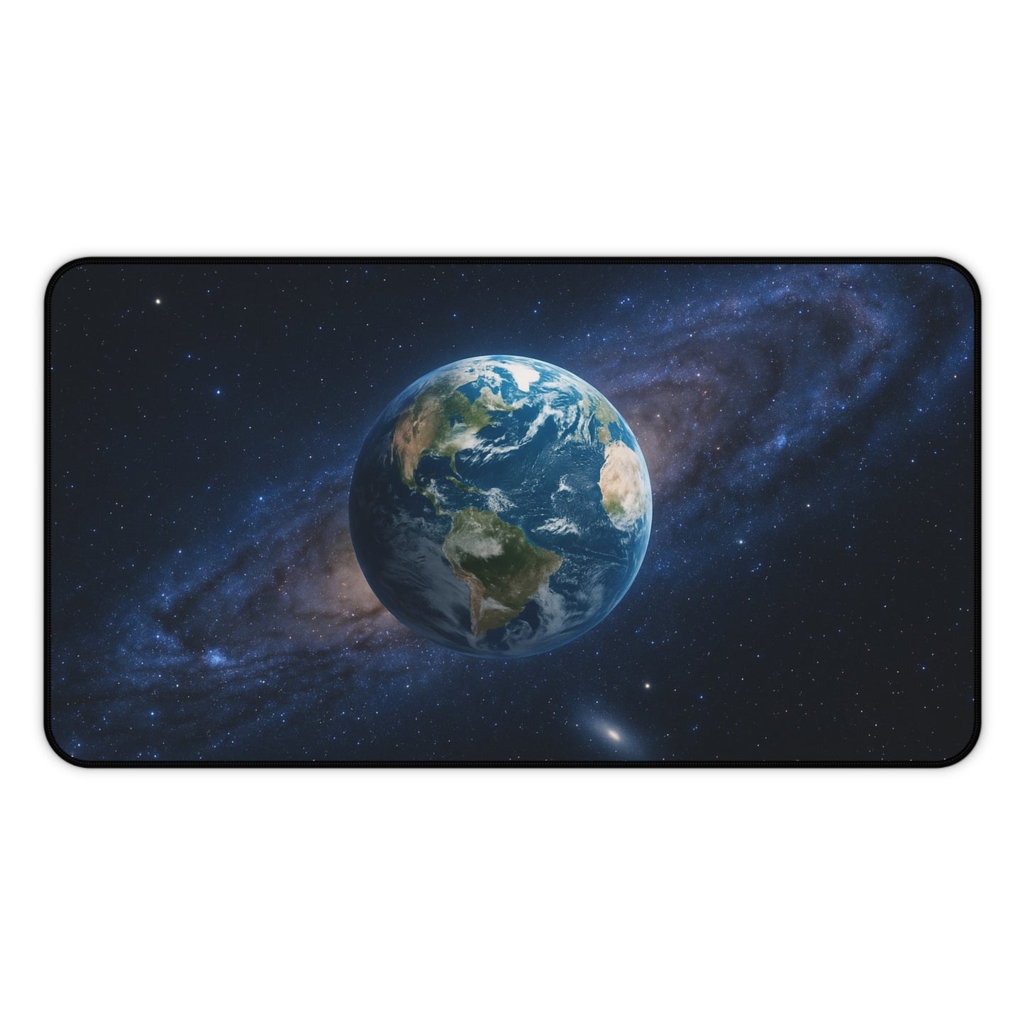 Earth in Galaxy desk mat featuring a space-themed planet design, ideal for mousepads and desk accessories.