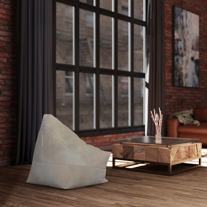 Neutral Marble Texture Bean Bag Chair Cover | Beige Stone Print