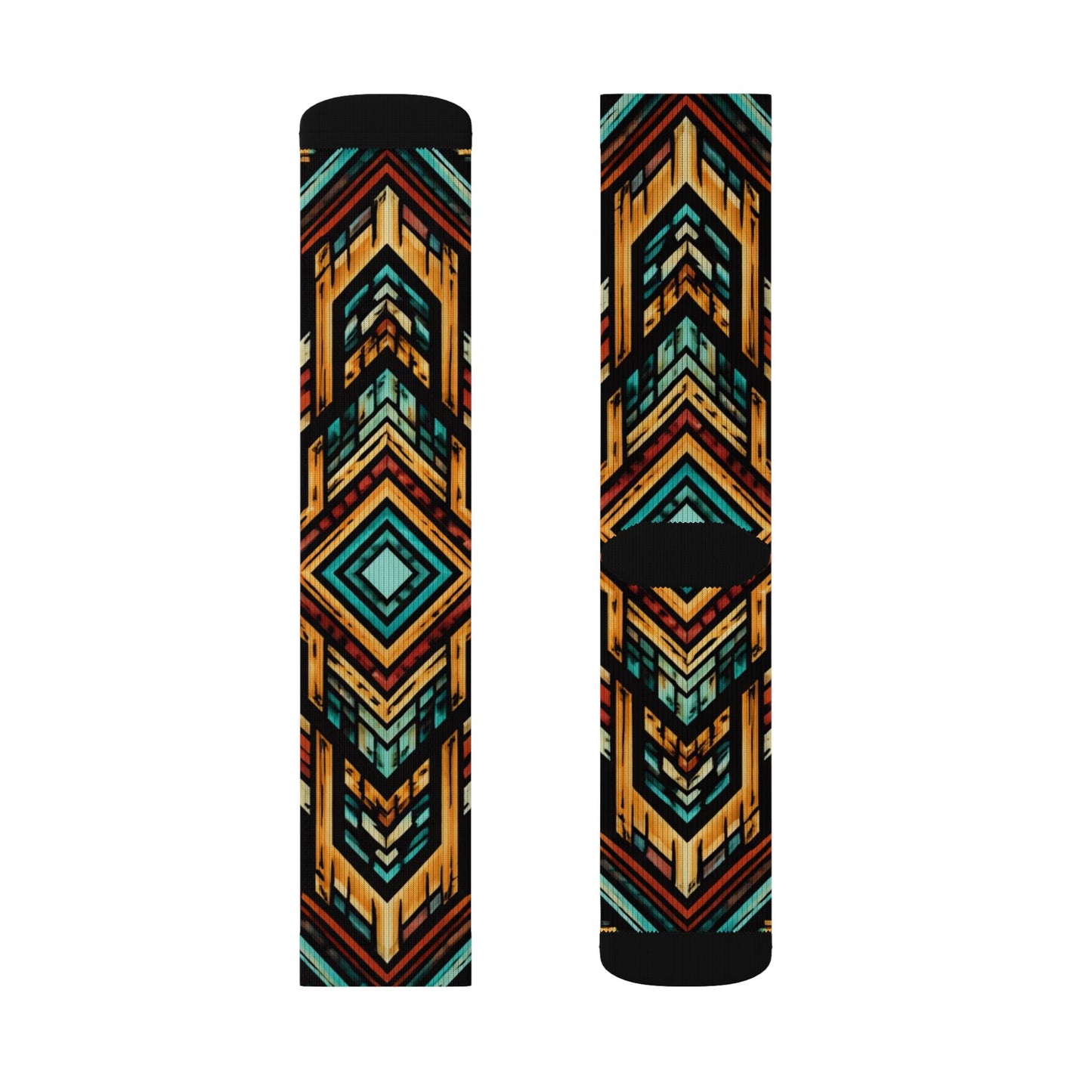 Southwestern Aztec Pattern Socks | Geometric Tribal Print