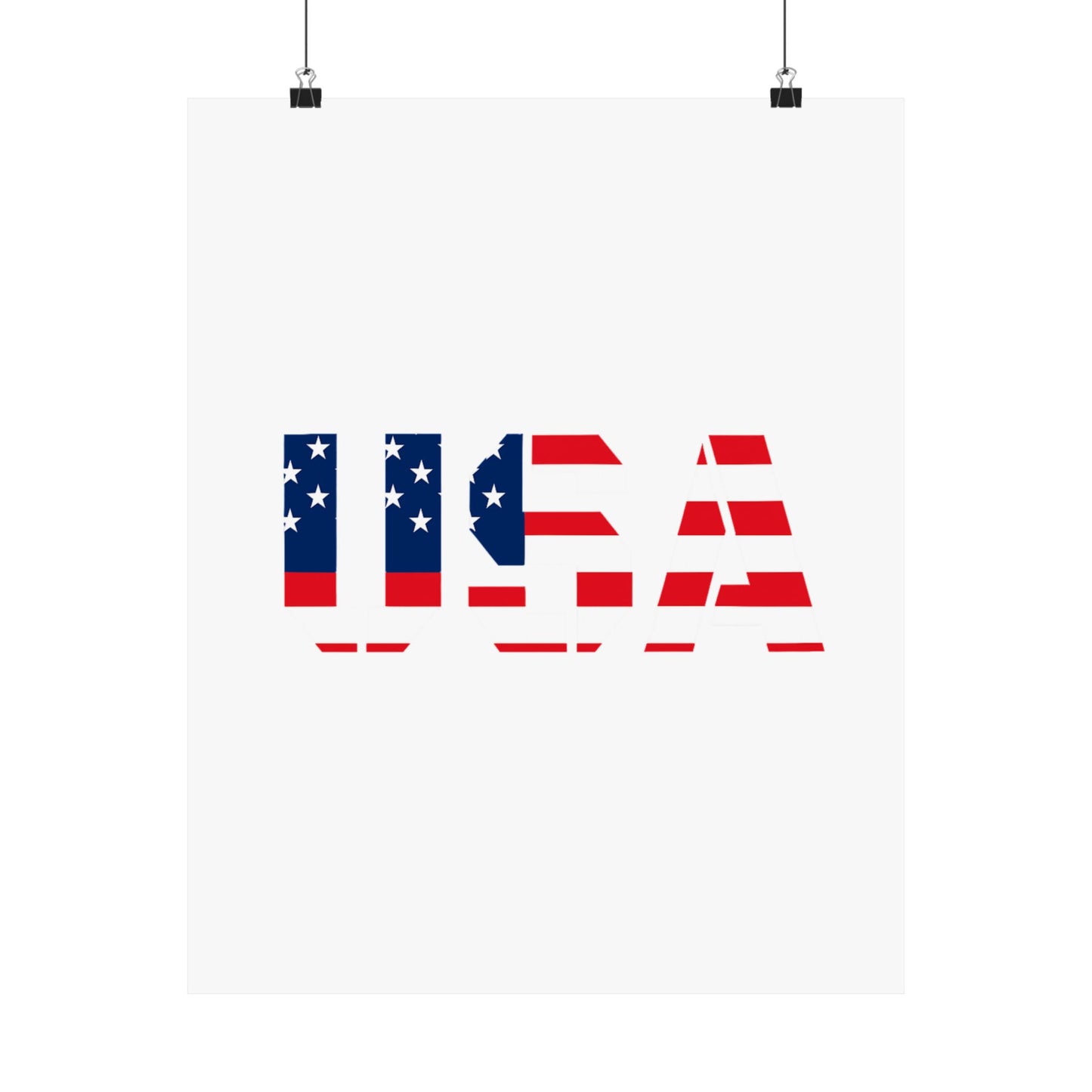 USA Patriotic Wall Art Poster, Red White Blue Home Decor, Fourth of July Decoration, American Flag Art, Independence Day Gift