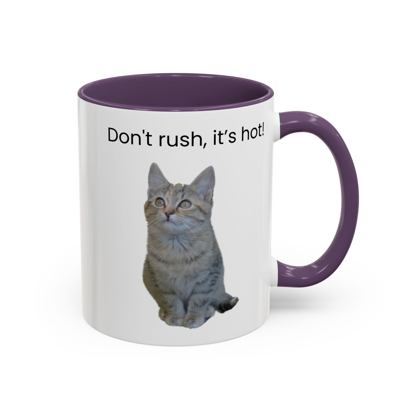 Cute Cat Coffee Mug - "Don't Rush, It's Hot!" - TRV
