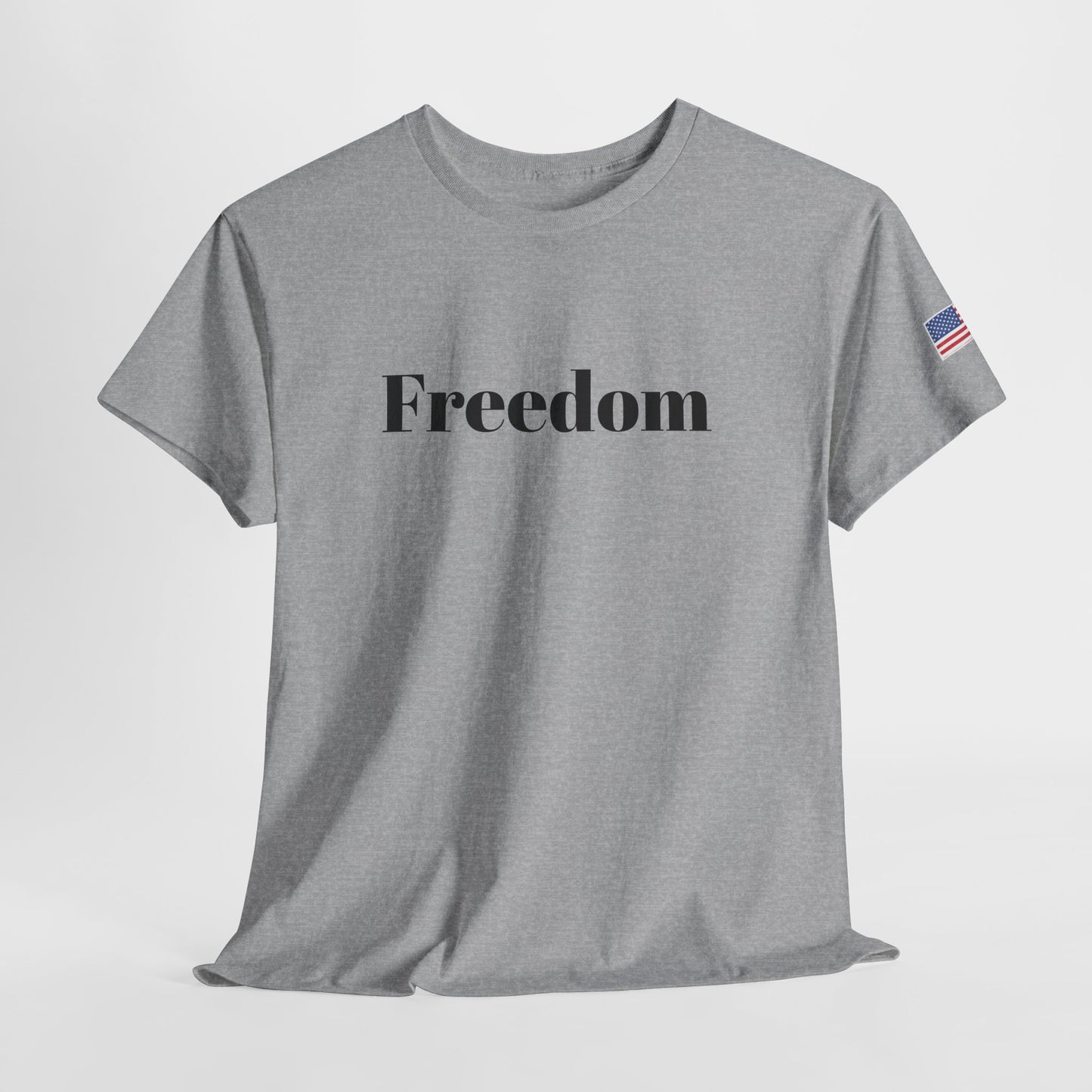 Freedom script tee | T-Shirt, American flag sleeve - TRV