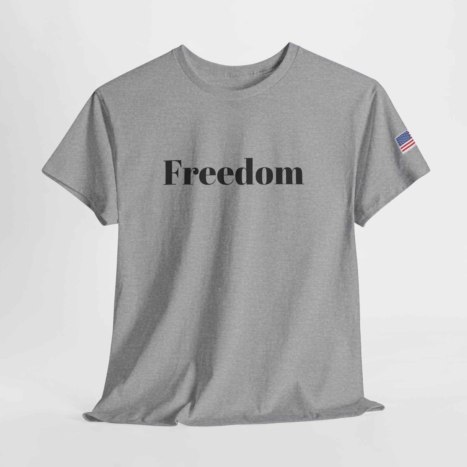 Freedom script tee | T-Shirt, American flag sleeve - TRV