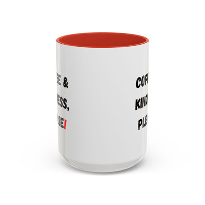 Coffee & Kindness Mug - Inspirational Coffee Cup, Gift for Friends, Office Decor, Encouragement, Morning Motivation