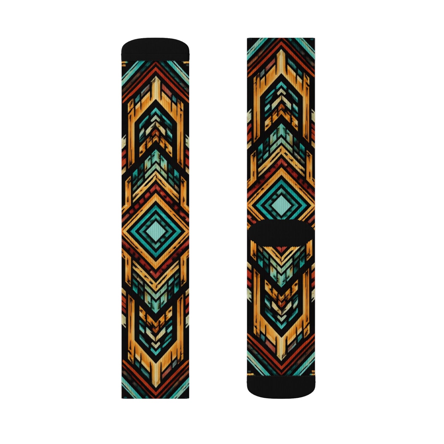 Southwestern Aztec Pattern Socks | Geometric Tribal Print