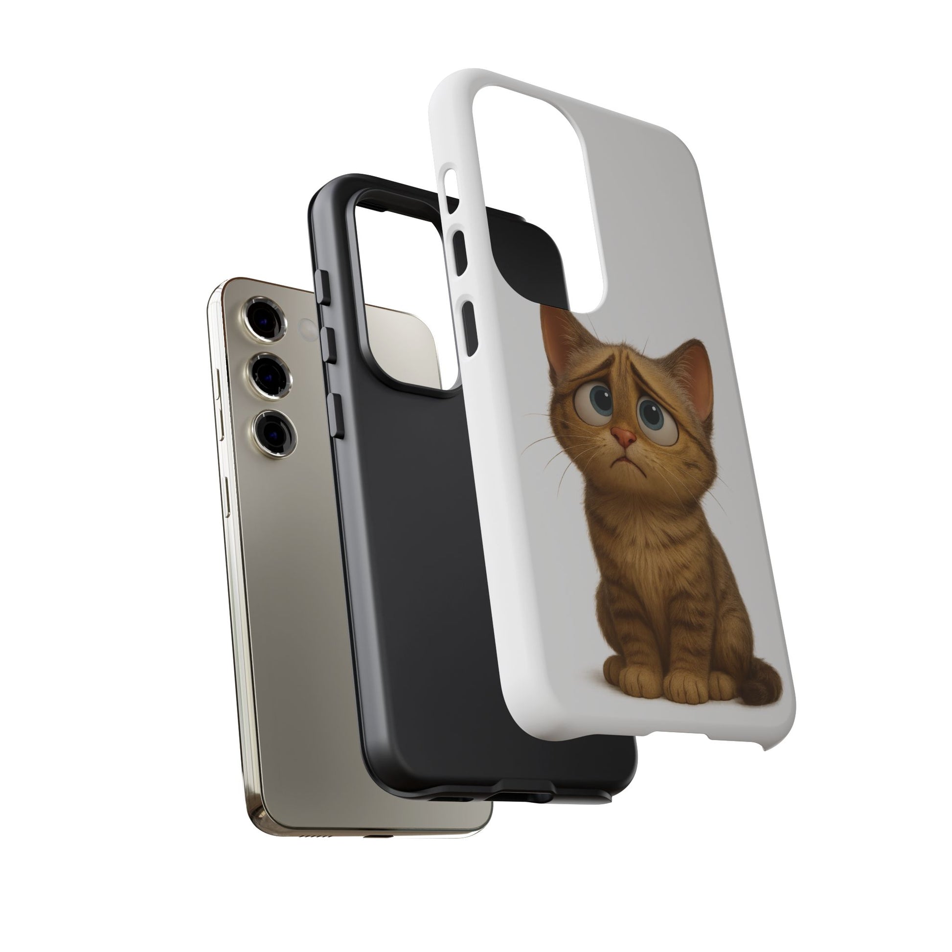Cute Cat Phone Case, Funny Kitty Case, Animal Lover Gift, Cat Lover Accessory, Unique Cat Design Case, Pet Mom Gift - TRV