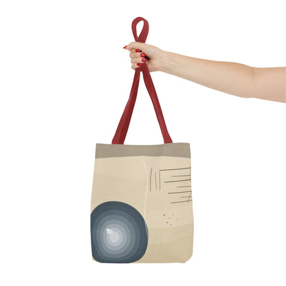 Abstract Neutral Waves Tote Bag | Geometric Circle Pattern