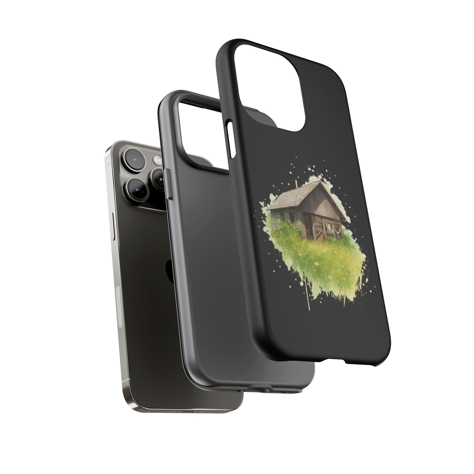 Rustic Farmhouse Phone Case, Cute Cottage Design, Tough Cases for Nature Lovers, Eco-Friendly Gift, Customizable Tech Accessories - TRV