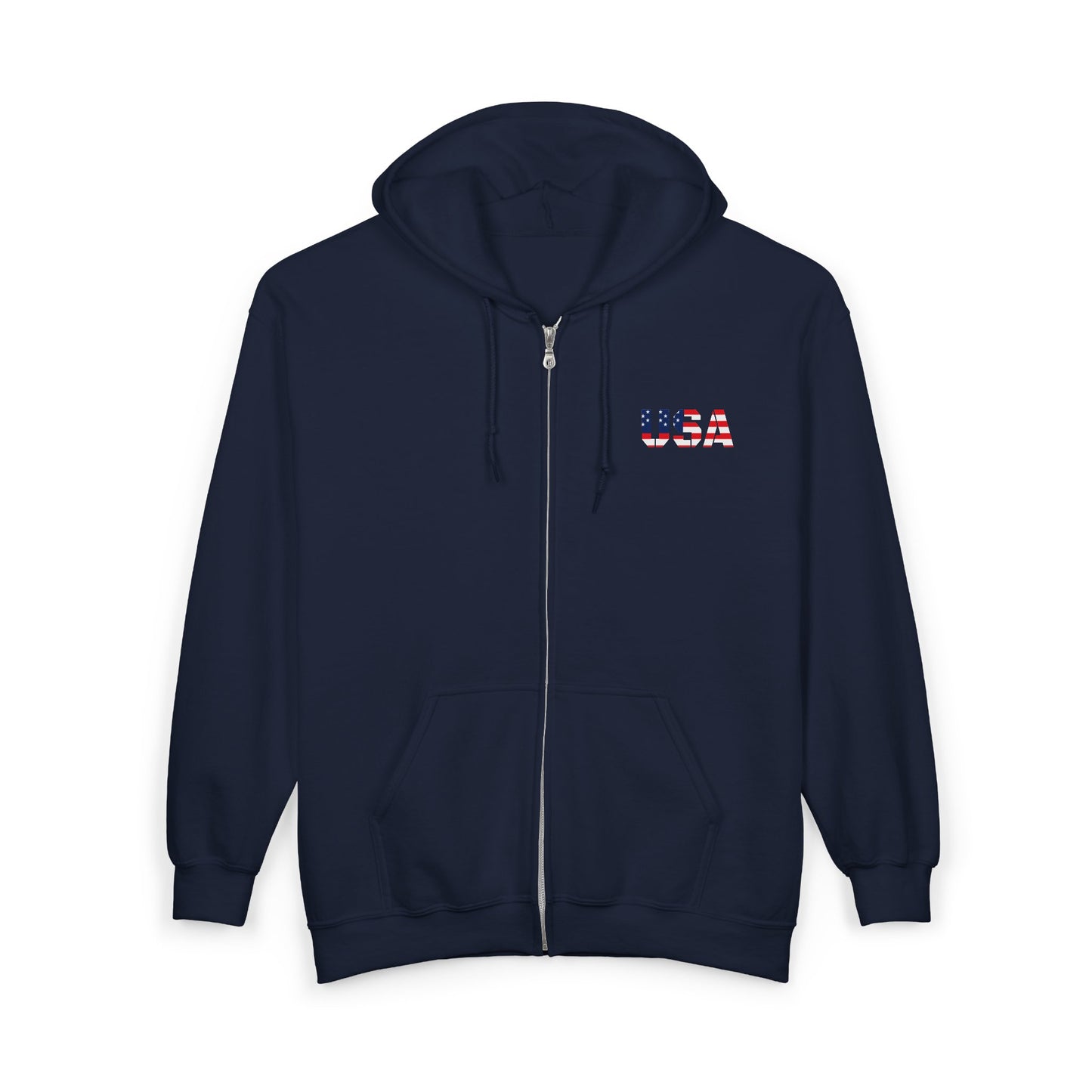 USA Flag Full‑Zip Hoodie — American Patriotic Zip-Up Sweatshirt