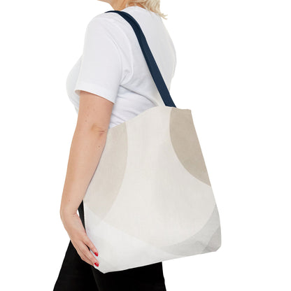Neutral Abstract Geometric Tote Bag | Minimal Beige Shapes