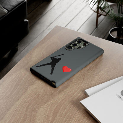 Printify baseball love phone case, durable protective cover featuring sports-themed design for fans and Father's Day gift.