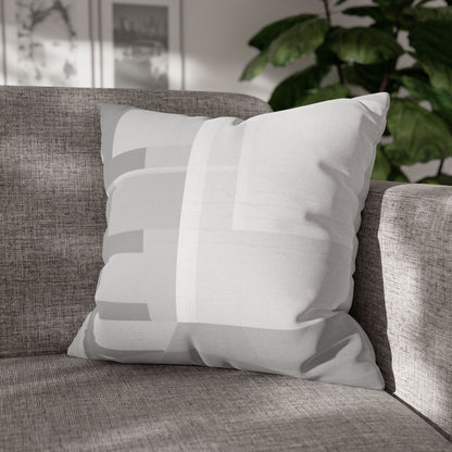 Abstract Geometric Grid Spun Polyester Pillowcase