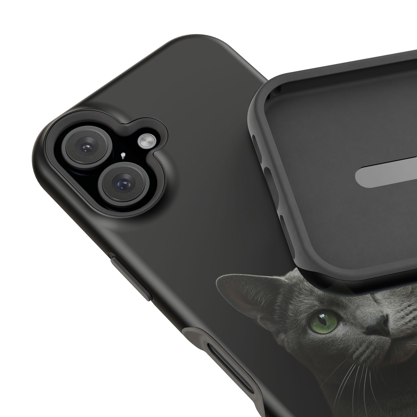 Russian Blue Cat Phone Case — Magnetic Impact-Resistant iPhone Cover
