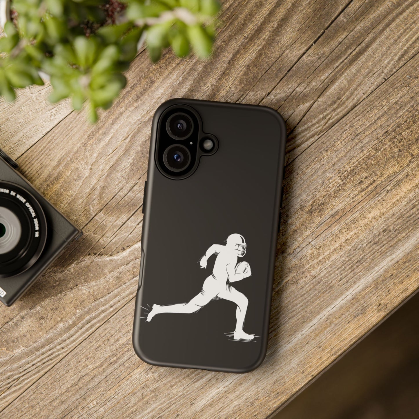 Football Player Phone Case, Tough Cases, Sports Phone Cover, Gift for Athletes, iPhone & Samsung Accessories, Running Player Design - TRV
