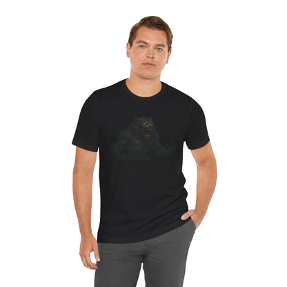 Werewolf Graphic Tee - Unisex Jersey Short Sleeve Shirt, Gift for Halloween, Casual Outfit, Animal Apparel, Unique T-Shirt