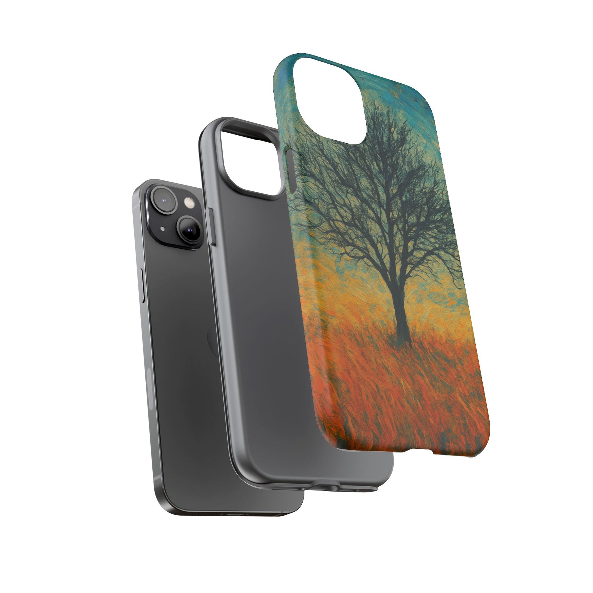 Artistic Phone Case with Tree Design, Nature Lover Gift, Unique Phone Cover, Holiday Present, Eco-friendly Tech Accessories - TRV