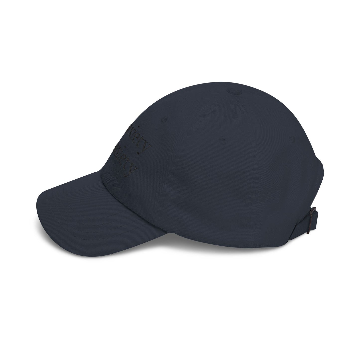 Dad Cap — "My anxiety has anxiety" Embroidered White Baseball Hat