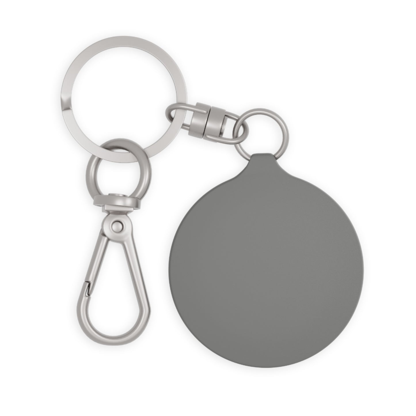 Personalized round Monogram Initials keyring tag by Printify, featuring custom initials on a sleek accessories keychain.