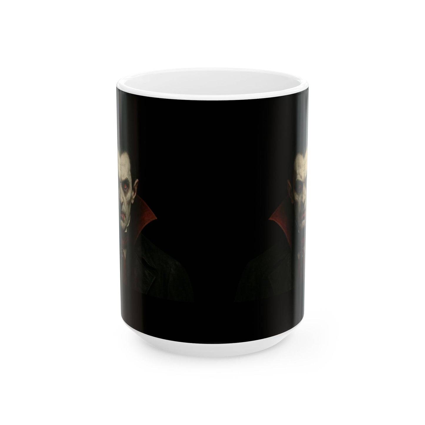 Gothic Dracula Vampire Ceramic Mug, Perfect for Halloween, Spooky Gifts, Coffee Lovers, Home Decor, 11oz & 15oz Sizes - TRV